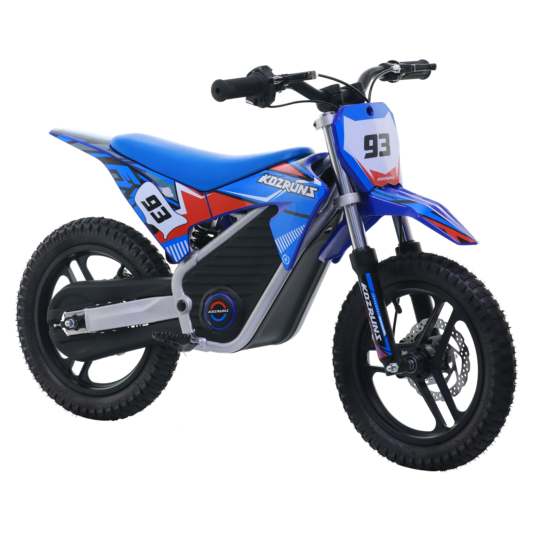 MX-E350 - Motocross Bike For Aged 4-8, 350W Internal Transmission Chassis, Maximum Driving Range Of 18km, RGB Support, Front And Rear Shock Springs And Mechanical Disc Brakes_voghion.com